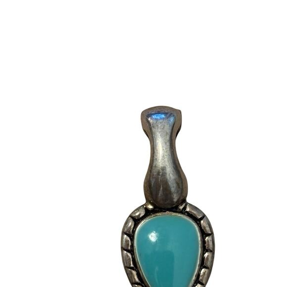 Vintage Double-Sided Cross Black and Teal 2.75" Long - Picture 5 of 13